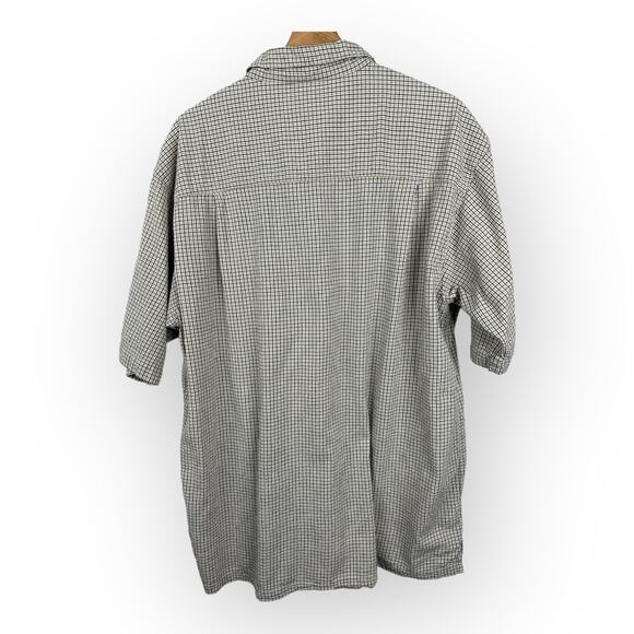 Columbia Mens size Large Short Sleeve Button Down Shirt Striped Checkered xm7120 - Picture 2 of 9